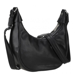 Sac bandoulière Arthur et Aston Zippé Giulia A180-02 A couleur noir, vue de côté