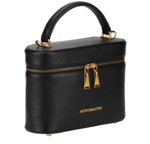 Sac porté main/bandoulière Arthur et Aston Raquel A181-02 A couleur noir, vue de côté