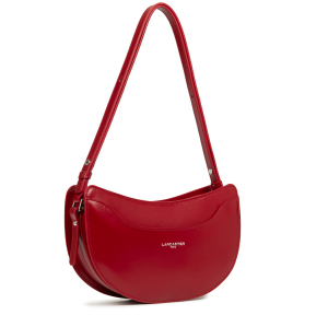 Sac demi lune Lancaster Suave Lune 433-33 CARMIN couleur carmin, vue de côté