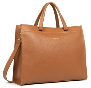 Grand sac cabas L Foulonné Double Lancaster 470-72 CAMEL couleur Camel, vue de côté