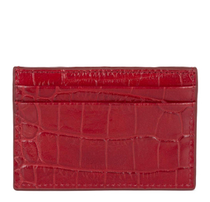 Porte-cartes Lancaster en cuir grainé Exo 124-13-CARMI couleur carmin, vue de dos