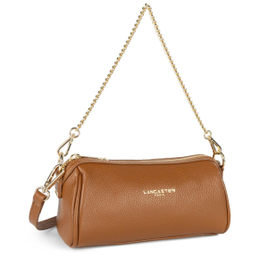 Sac trotteur zippé Lancaster Milano Ana 547-100-CAMEL, couleur camel, vue de côté