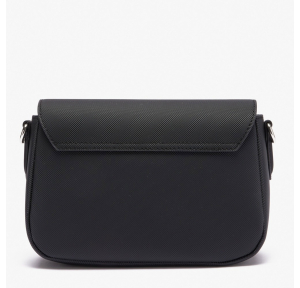 Sac bandoulière à rabat Lacoste Daily City NF4757DZ-000, couleur noir, vue de dos