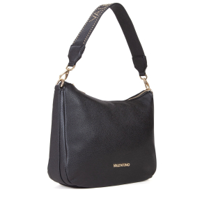 Sac porté épaule Valentino bags effet grainé Naif Re VBS8AE07 001 couleur noir, vue de profil
