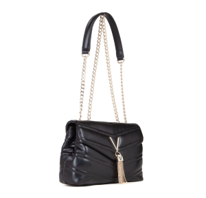 Sac porté épaule à rabat Valentino Bags PRIVILEGE VBS8DN10 001, couleur noir vue de profil