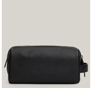 Trousse de toilette Tommy Hilfiger effet grainé TH business AM0AM12778 BDS couleur noir, vue de dos