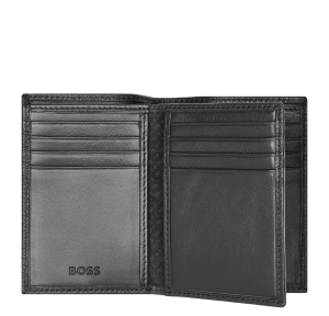 Porte-cartes Trifold Hugo Boss Classic Grained HLF416A Noir intérieur