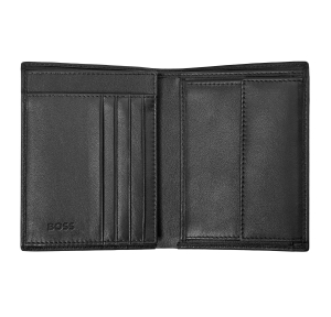 Porte-cartes Hugo Boss Flap Iconic avec porte-monnaie HLG421A Noir intérieur