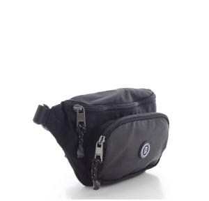 Sac banane zippé Serge Blanco Ripper en textile RPR13016 999 couleur noir, vue de profil