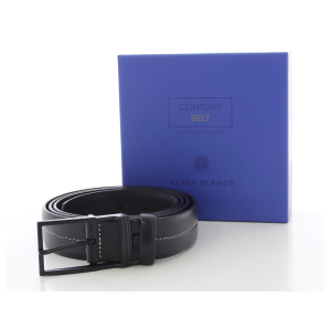 Ceinture Serge Blanco en nubuck grainé cousue avec boucle MT12231A 998