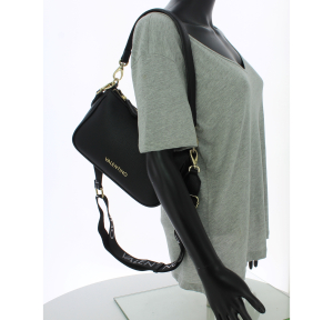 Sac porté épaule - bandoulière Valentino Bags zippé VBS8GL13 001 couleur noir, porté