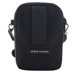 Sac porté bandoulière Serge Blanco en textile CTL13006 999 couleur noir, vue de dos