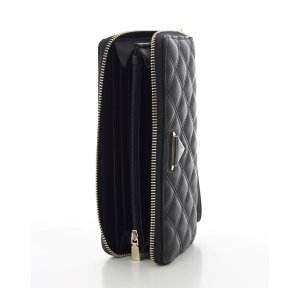 Portefeuille Guess effet matelasse Giully SWQG8748146 BLA couleur noir, intérieur