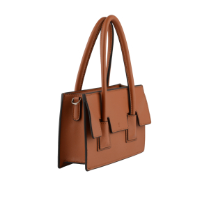 Mini sac porté épaule à effet lice Mia & Joy MJ2114CAM, couleur camel, vue de profil