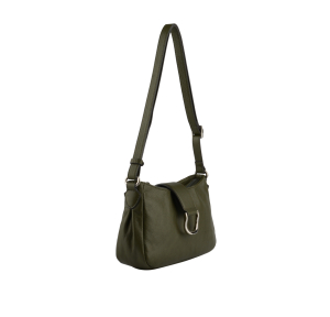 Sac porté de travers à effet lice francinel Eleanore 22841FOR, couleur foret, vue de côté