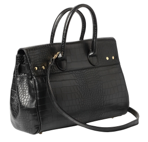 Sac à main Mac Douglas Pyla Meryl façon crocodile XS PYLA-MERY_XS_RC01 Noir côté