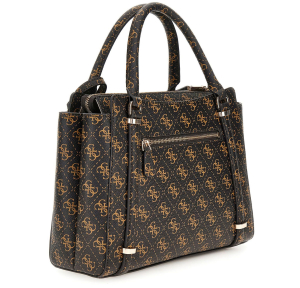 Sac porté main Guess imprimé logo Eco Erica HWEQG951006 BNL couleur marron, vue de dos