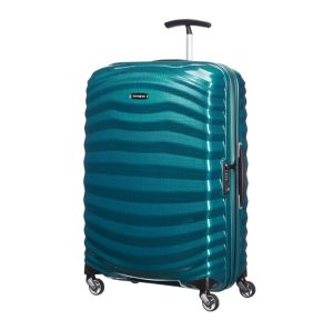 Valise Samsonite Lite-Shock 62765 1686, couleur bleu petrole, vue de profil