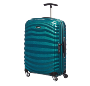 valise Samsonite Lite-Shock 62766 1686, couleur bleu pétrole, vue de profil