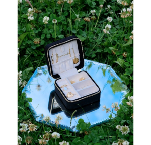 Boîte à bijoux Maison Scarlett de voyage Corinne CORIN2-CNOI , couleur noir, ouvert