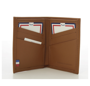Porte-cartes Frandi en cuir 8 cartes 300.03CAMEL couleur Camel, ouvert