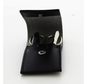 Étui manucure Davidts pour voyage 490018 NR couleur noir, ouvert