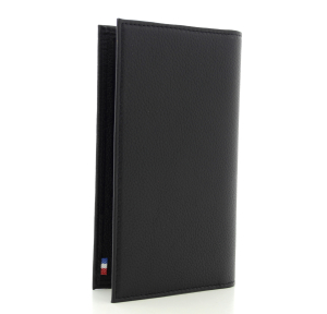 Porte-chéquier Frandi en cuir de vachette effet grainé 419.35 NOIR, couleur noir, vue de dos