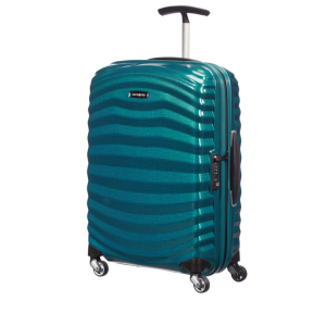 Valise Samsonite Lite-Shock 62764 1686, couleur bleu pétrole, vue de profil