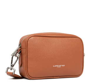 Sac bandoulière Lancaster effet grainé Milano AMA 480-060CAM  couleur camel, vue de profil
