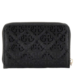 Portefeuille zippé Guess M logo 4G Laurel SWGG850014 BLA, couleur noir, vue de dos