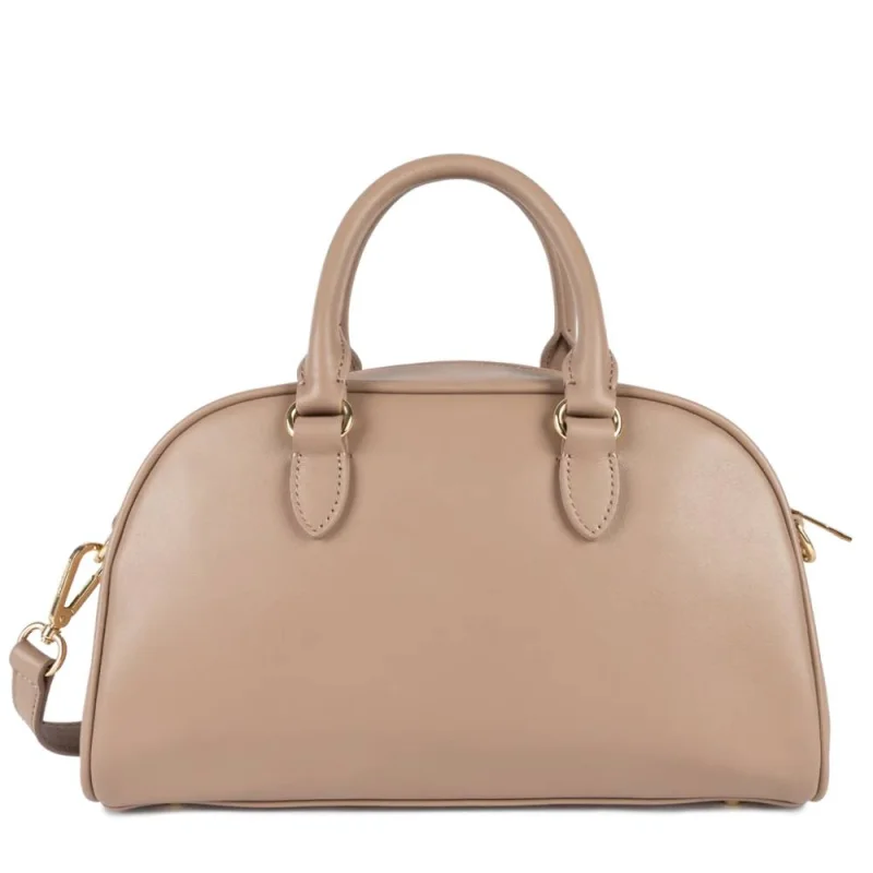 Sac porté main Lancaster cuir lisse Donna Bow 531-066-GALET vue de dos Sac porté main Lancaster cuir lisse Donna Bow 531-066-GALET vue de dos