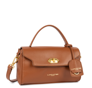 Cartable à rabat Lancaster avec fermoir Mini Donna Grace 531-073-CA/FO , Camel foncé, vue de profil