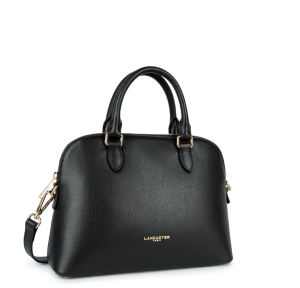 Sac demi lune Lancaster zippé M Sierra Jia effet grainé 538-004-NOIR, Noir, vue de profil