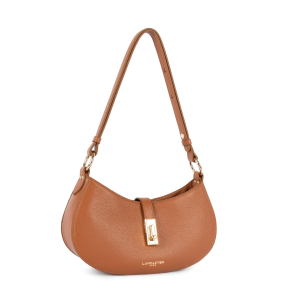 Sac besace Lancaster zippé S Milano Horizon 547-80-CAMEL, camel, vue de profil