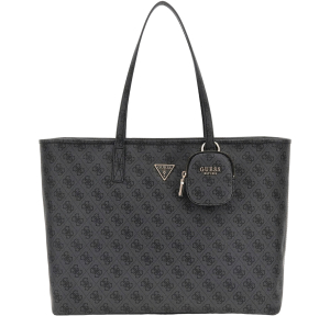 Sac cabas Guess Power play logo 4G HWSL9006240 CLO, couleur noir multi, vue de face