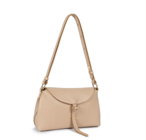 Sac trotteur Lancaster à rabat aimanté Dune Gaia 529-103-BE/FO, couleur beige foncé, vue de profil