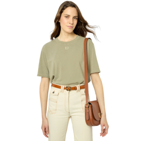 Sac besace Gerard Darel à effet grainé Le Camille S50A4241502, couleur Tan, porté mannequin