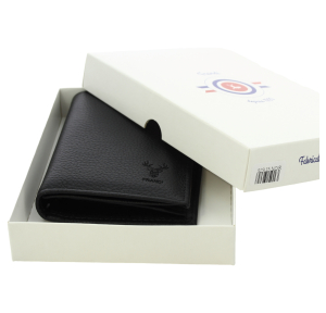 Portefeuille Frandi Junior Cuir Vachette Grainé 929.35 NOIR, couleur noir, emballé