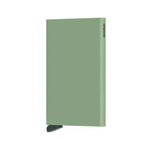 Protecteur de carte Secrid effet irisé CP couleur pistachio, vue de profil