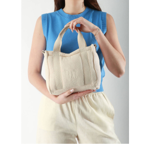 Sac porté main Woomen en éponge bio Alysse WALY11 709017 couleur craie, porté mannequin