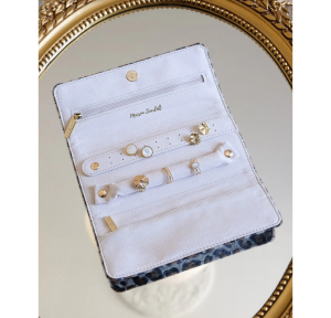 Pochette à bijoux Maison Scarlett Catherine CATHE2-V LEO couleur léopard, vue intérieur