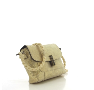 Sac bandoulière Pièces en cuir Selma 17156632 GOSN couleur Gold snow vue de profil