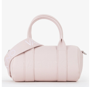 Sac porté main Valentino Bags effet grainé Bauletto Syria Re VBS8YH25 030 couleur rose, vue face avec bandoulière