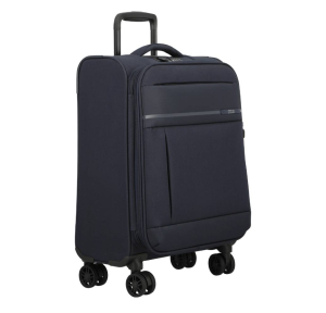Valise cabine Jump  4 roues extensible Monthélys ST200 couleur bleu, vue de près