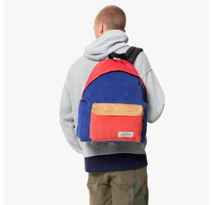 Sac à dos Eastpak moyen avec porte-gourde Cordfunk K0A5BG4 8S1 couleur Navy (bleu), porté mannequin