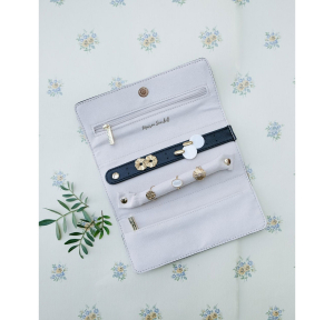 Pochette à bijoux Maison Scarlett en PU Catherine CATHE2-C NOI couleur noir, intérieur