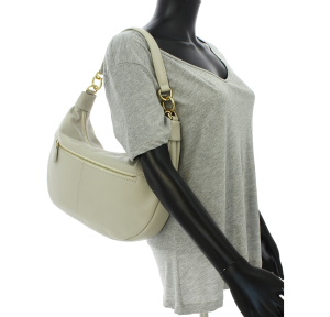 Sac porté épaule Gianni conti en cuir 4343892CRE couleur Crème, porté mannequin