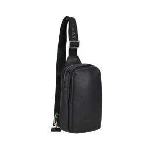 Sac holster Athur et Aston en cuir Thomas 2509-01 A couleur Noir, vue de profil