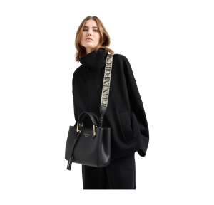 Petit sac cabas Emporio Armani MyEA 000361 MC032 couleur noir porté travers