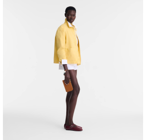 Pochette Longchamp Le Pliage Xtra 30051HGV M19 couleur Cajou porté mannequin